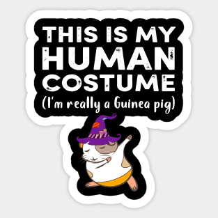 This My Human Costume I’m Really Guinea Pig Halloween (28) Sticker